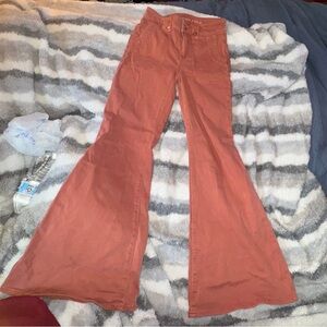 American Eagle Outfitters Rust Flare Jeans